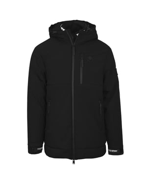 Plein Sport Gepolsterte Kleine Rundlogo Markierte Schwarze Jacke