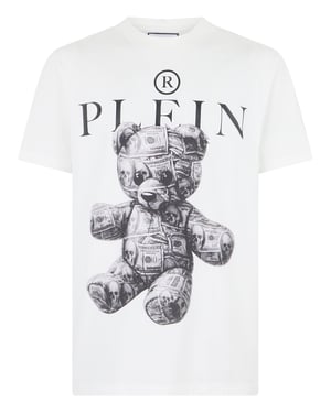 Kurzarm-Rundhals-T-Shirt Skull
