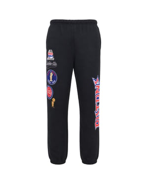 Mitchell & Ness NBA Detroit Pistons Champ City Fleece Herren Schwarze Jogginghose