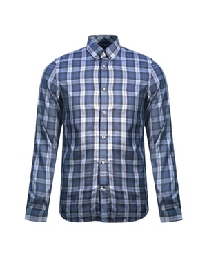 Fred Perry Schwarzes langärmeliges Hemd