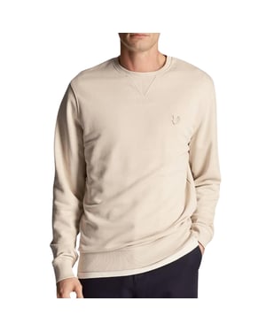 Lyle & Scott Tonal Eagle Logo Cremefarbenes Pullover-Sweatshirt