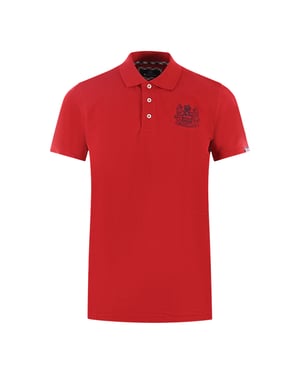 Aquascutum Branded Sleeve Rotes Poloshirt