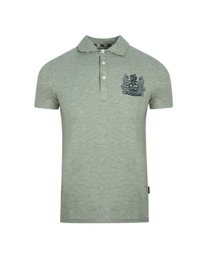 Aquascutum Aldis Crest Brust Logo Grau Polo Shirt