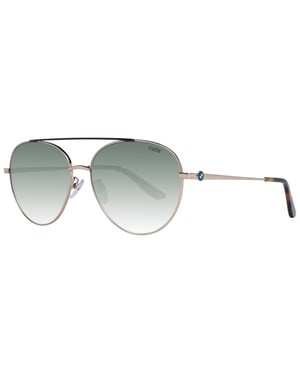 BMW - Sonnenbrille mit glänzendem Roségoldrahmen und grünen Verlaufsgläsern