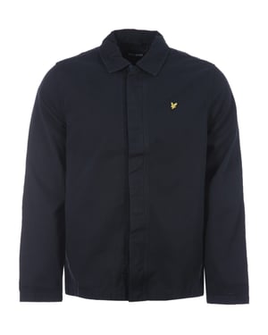 Lyle & Scott Washed Drill Marineblaues Überhemd Jacke