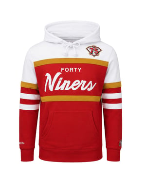Mitchell & Ness NFL San Francisco 49ers Jerry Rice Jubiläums Herren Rotes Hoodie