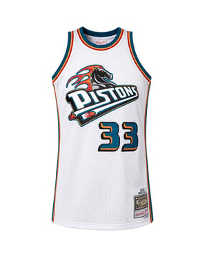 Mitchell & Ness NBA Detroit Pistons #33 Hill Herren Silber Weste