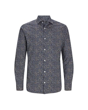 Jack And Jones - Hemd für Herren, Schmal, Langärmlig (Nachthimmel)