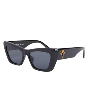 Palm Angels - "Fairfield" Rechteck-Sonnenbrille für Herren (Schwarz/Dunkelgrau)