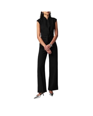 Odd Muse - Jumpsuit für Damen, Weites Bein (Schwarz)