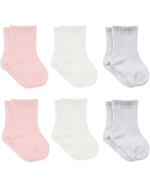 Bistyle Baby-Knöchelsocken mit rutschfester Sohle, 6 Paar | Socken aus Bio-Baumwolle für Neugeborene, Babys und Kleinkinder | Knöchelsocken für Jungen und Mädchen