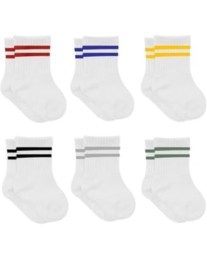 Bistyle Baby-Knöchelsocken mit rutschfester Sohle, 6 Paar | Socken aus Bio-Baumwolle für Neugeborene, Babys und Kleinkinder | Knöchelsocken für Jungen und Mädchen