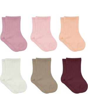 Bistyle Baby-Knöchelsocken mit rutschfester Sohle, 6 Paar | Socken aus Bio-Baumwolle für Neugeborene, Babys und Kleinkinder | Knöchelsocken für Jungen und Mädchen