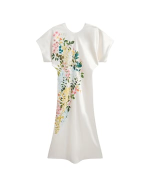 Ted Baker Myzan Kleid Mit Lässigen Ärmeln Und Taillierter Silhouette, Elfenbeinfarben