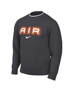 Nike Air Fleece-sweatshirt Mit Rundhalsausschnitt, Dunkelgrau