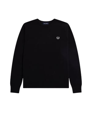 Fred Perry Pullover Mit Grafischem Lorbeerkranz, Schwarz