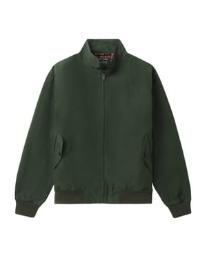 Fred Perry Made In England Gewachste Harrington-jacke In Nachtgrün