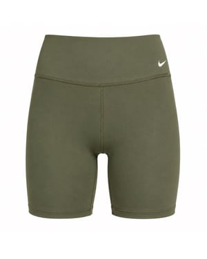 Nike Dri-fit Damen-shorts, Mittelhoch Geschnitten, Mit Innenfutter, Grün
