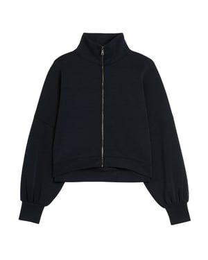 Ted Baker Arorha Cupro Zip Through Schwarzer Stehkragen