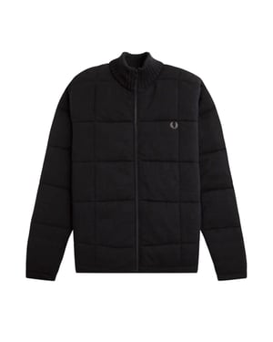 Fred Perry Steppstrickjacke - Schwarz