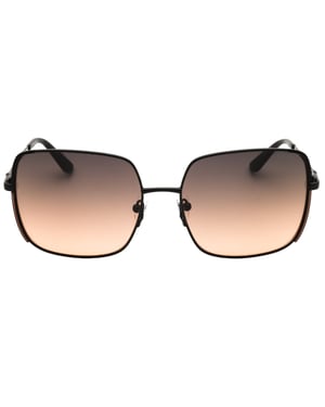 Glänzende Schwarze Sonnenbrille Von Guess