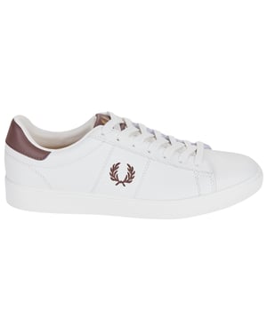 Fred Perry Spencer Leder-sneaker In Schneeweiß
