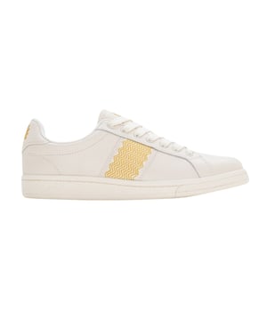 Fred Perry B721 Sneaker mit Lederbanddetails - Weiß
