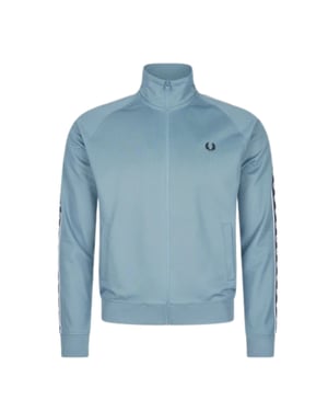 Fred Perry Trainingsjacke Mit Kontrastband, Aschblau