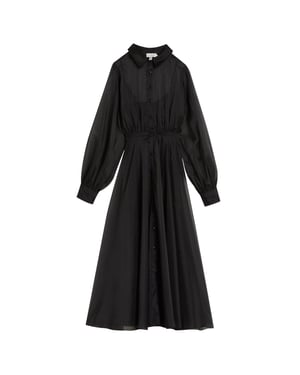Schwarzes Maxikleid Aus Transparentem Organza Von Ted Baker Gibara