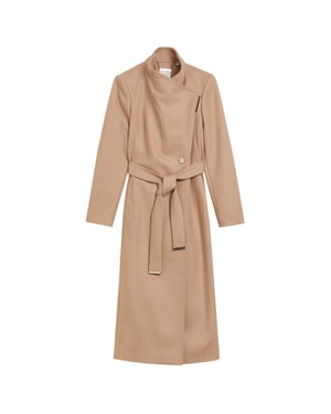 Ted Baker Rosell Langer Wollmantel In Kamelhaar