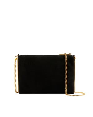 Ted Baker Jeiner Bar Detail Wildleder Umhängetasche Schwarz