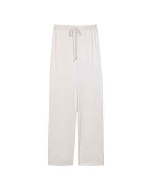 Ted Baker Umaibo Satin Jogginghose Mit Weitem Bein, Elfenbeinfarben