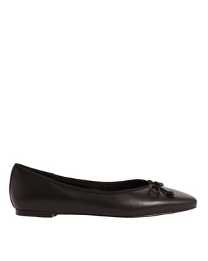 Ted Baker Lederslipper/Ballerinas - Schwarz