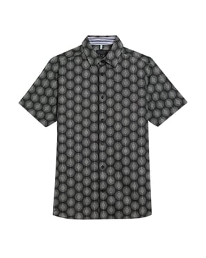Ted Baker Pearsho Kurzarm-shirt Mit Kreis-geometrie, Schwarz