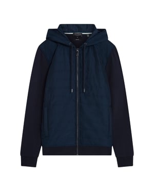 Ted Baker Adburys Regular Navy Stepp-kapuzenjacke Mit Reißverschluss