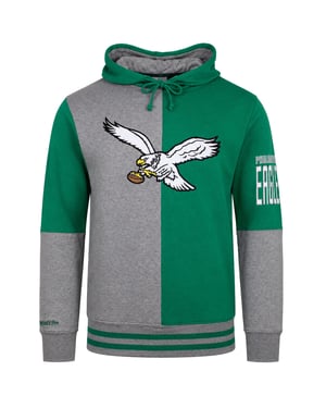 Mitchell & Ness NFL Philadelphia Eagles Split Color Herren Hoodie Grau/Grün
