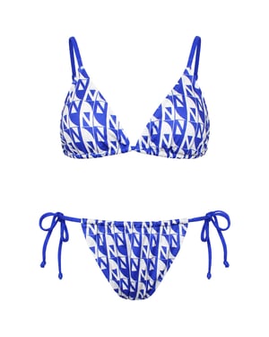 Nicce Renee Damen Blau/Weiß Bikini Set