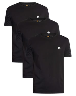 Timberland 3Er-Pack Schmale Dunstan River-T-Shirts, Schwarz