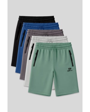 Tommy Life Jersey-Shorts für Herren - Salbeigrün