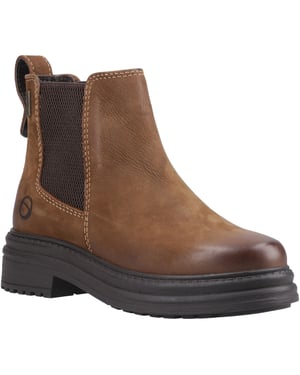 Cotswold Aldworth Leder Damen Tan Absatz-Stiefeletten