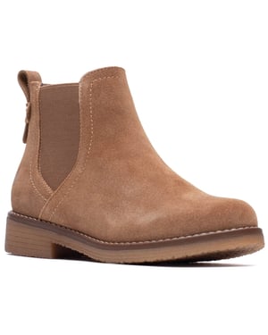 Hush Puppies Maddy Wildleder Damen Stiefel in hellem Braun