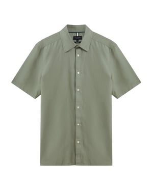Ted Baker Zefre Regular Grünes Leinenhemd