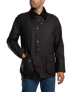 Barbour Ashby Wachsjacke, Schwarz