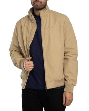 Superdry Nylon Harrington Jacke, Beige
