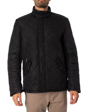Barbour Powell Steppjacke, Schwarz