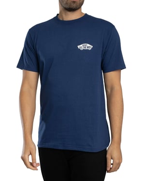 Vans Doppeltes Standard-T-Shirt Mit Rückenlogo, Blau
