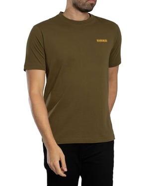 Napapijri Flint Rücken Grafik-T-Shirt, Grün
