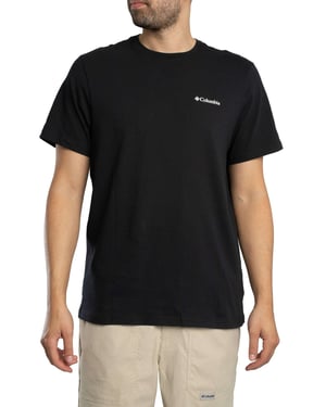 Columbia Outdoor-T-Shirt Mit Rückengrafik, Schwarz