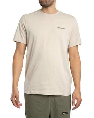 Columbia T-Shirt Mit Logo Auf Der Rückseite, Beige