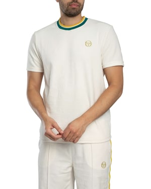 Sergio Tacchini Monte Velours-T-Shirt, Weiß